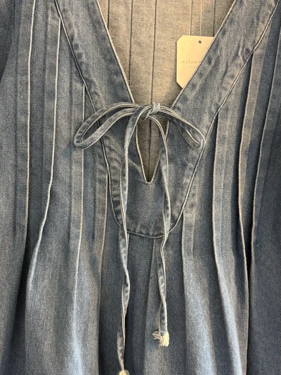 Altar’d State “Shiloh” Denim Mini Dress - Picture 2 of 4